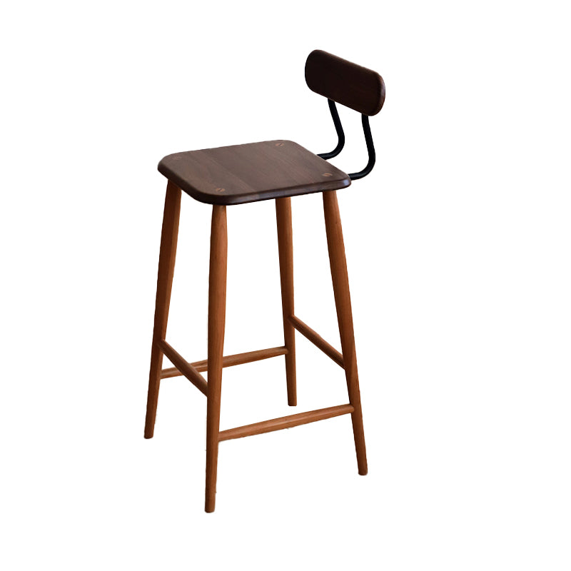 Matte Finish Solid Wood Counter Chairs Modern Indoor Counter Stools