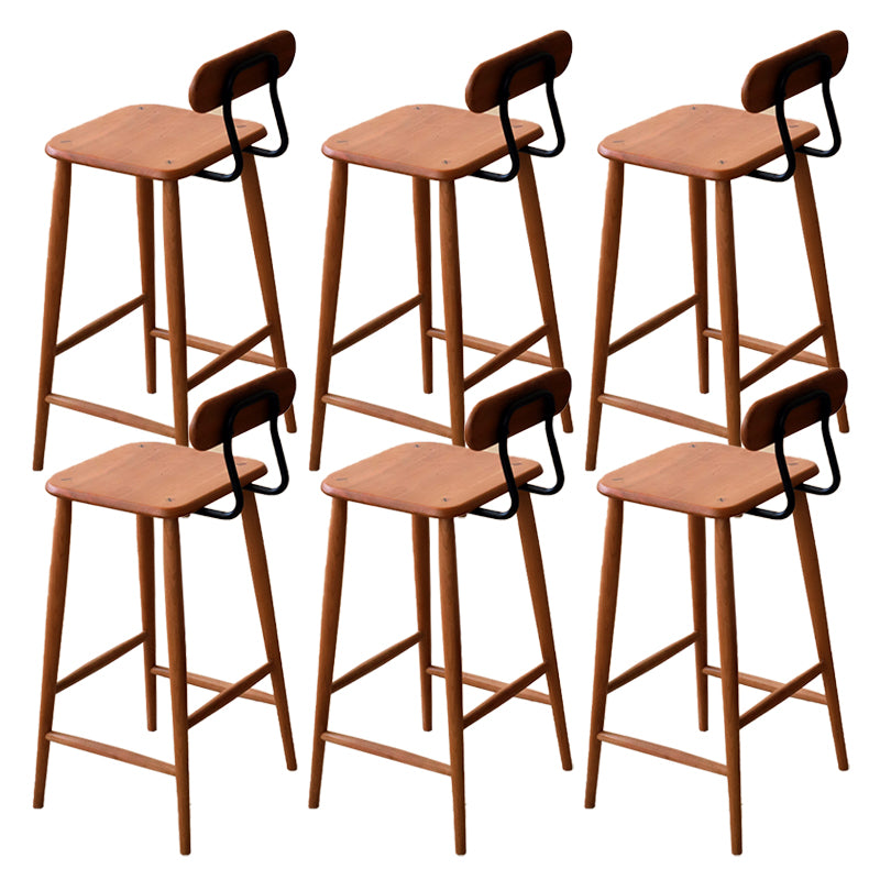 Matte Finish Solid Wood Counter Chairs Modern Indoor Counter Stools