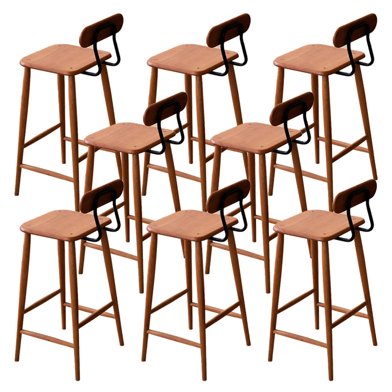 Matte Finish Solid Wood Counter Chairs Modern Indoor Counter Stools