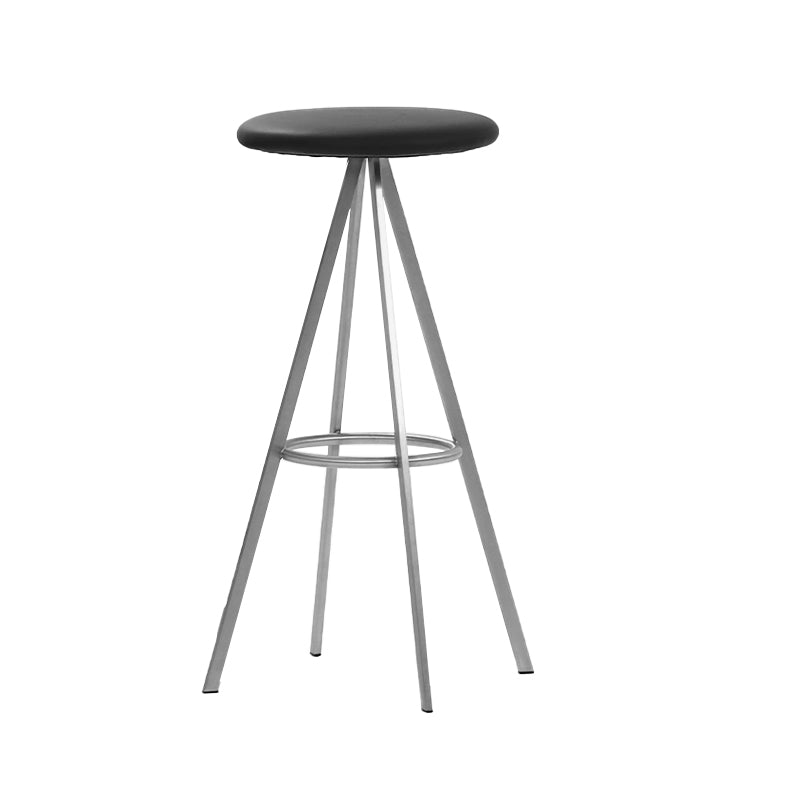 Backless Metal Counter & Bar Stools Modern Indoor Stools with Chrome Frame