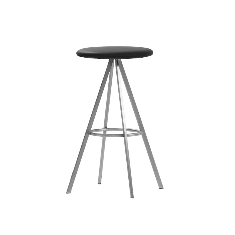 Backless Metal Counter & Bar Stools Modern Indoor Stools with Chrome Frame