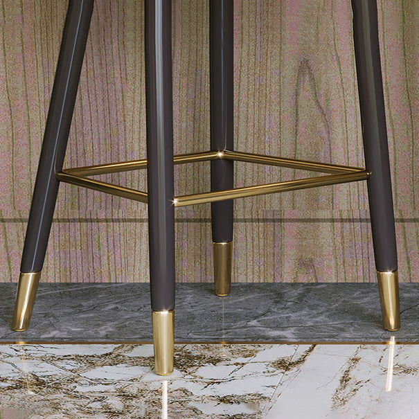 Glam Style Bar Stool Faux Leather Backrest Counter Stool for Bristol