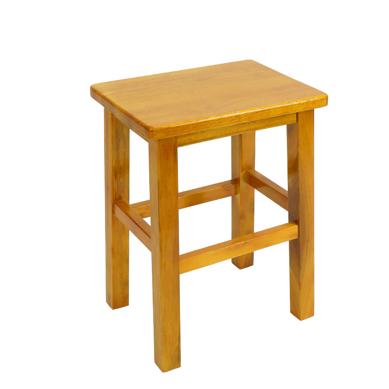 Solid Wood Bar Stool Backless Footrest Counter Stool for Home Use
