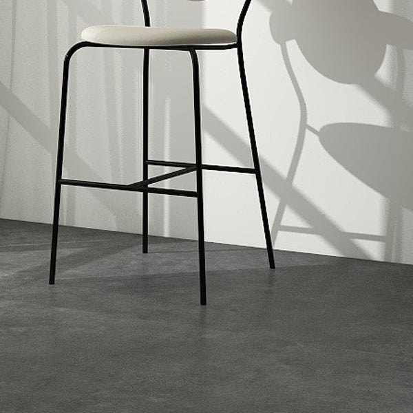 White Upholstered Bar Stools with Black Frame Contemporary Indoor Stools