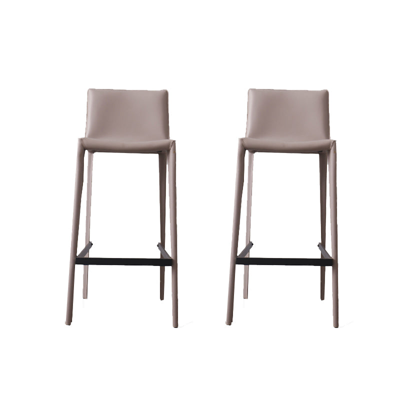 Glam Indoor Stools with Leather Legs Matte Finish Faux Leather Counter & Bar Stools