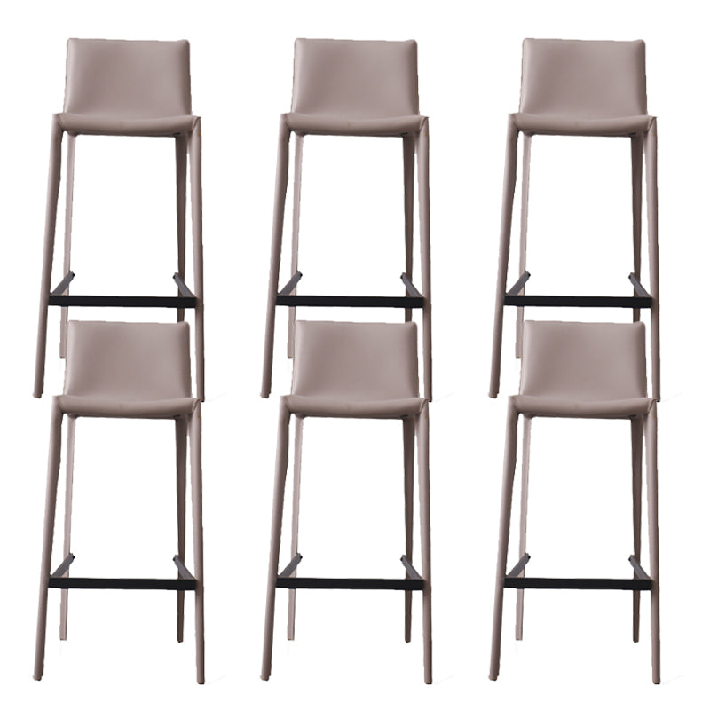 Glam Indoor Stools with Leather Legs Matte Finish Faux Leather Counter & Bar Stools