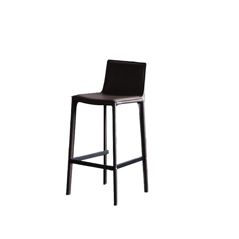 Glam Indoor Stools with Leather Legs Matte Finish Faux Leather Counter & Bar Stools