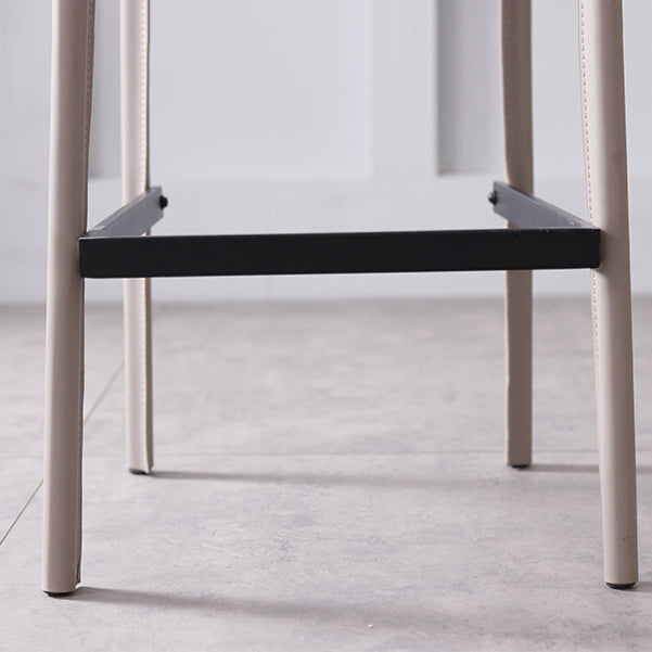 Glam Indoor Stools with Leather Legs Matte Finish Faux Leather Counter & Bar Stools