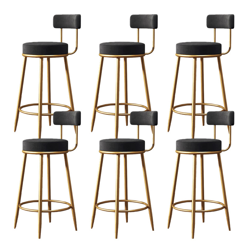 Industrial Velvet Counter & Bar Stools Matte Finish Indoor Stools