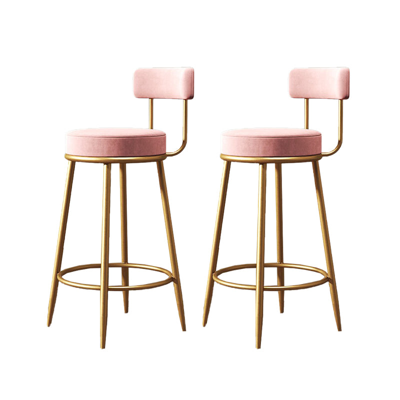 Industrial Velvet Counter & Bar Stools Matte Finish Indoor Stools