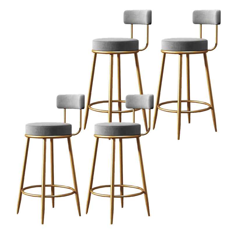 Industrial Velvet Counter & Bar Stools Matte Finish Indoor Stools