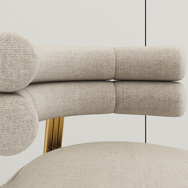 Glam Bar Stool Upholstered Backrest Counter Stool for Bristol