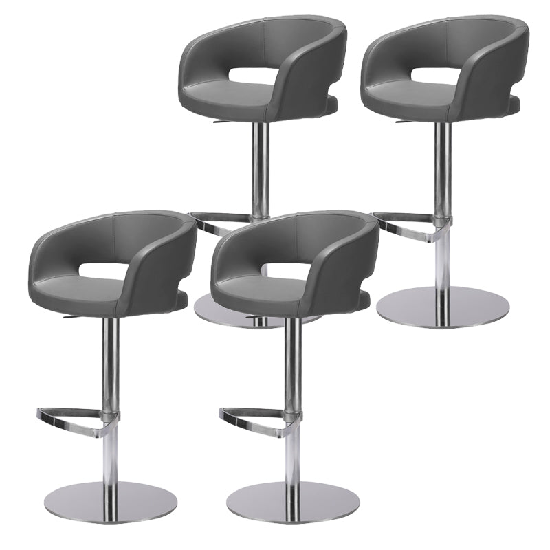 Modern Leather Bar Stool Adjustable Backrest Counter Stool for Bristol