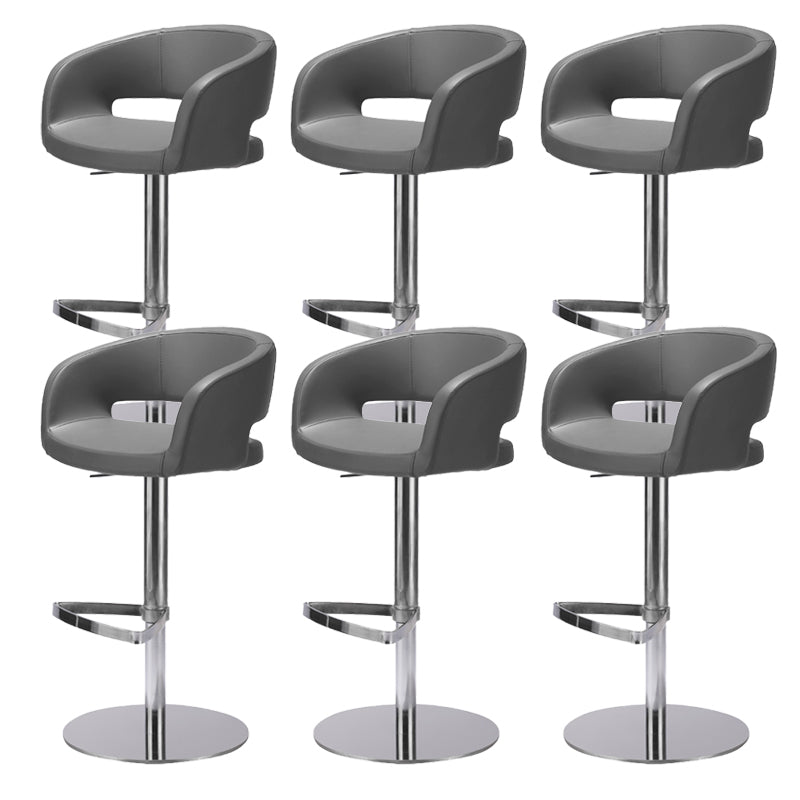 Modern Leather Bar Stool Adjustable Backrest Counter Stool for Bristol
