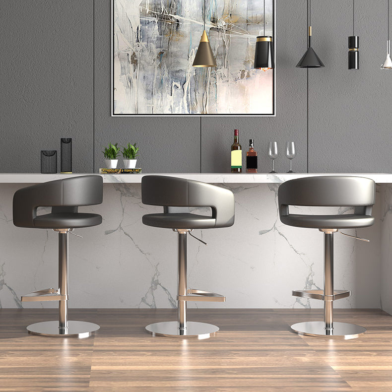 Modern Leather Bar Stool Adjustable Backrest Counter Stool for Bristol