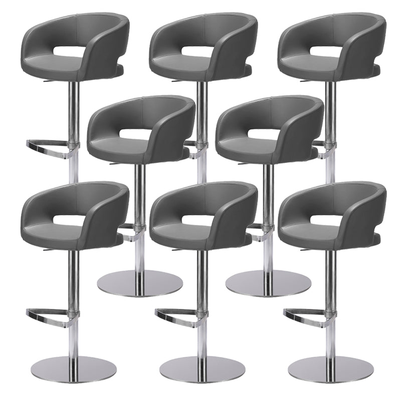 Modern Leather Bar Stool Adjustable Backrest Counter Stool for Bristol