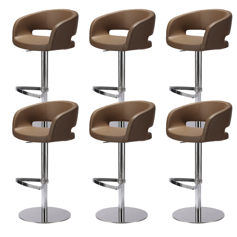 Modern Leather Bar Stool Adjustable Backrest Counter Stool for Bristol
