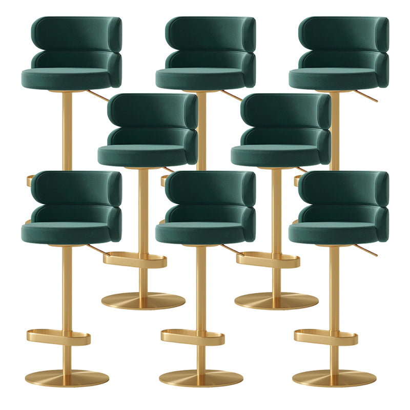 Glam Swivel Bar Stool Upholstered Adjustable Counter Stool for Bristol