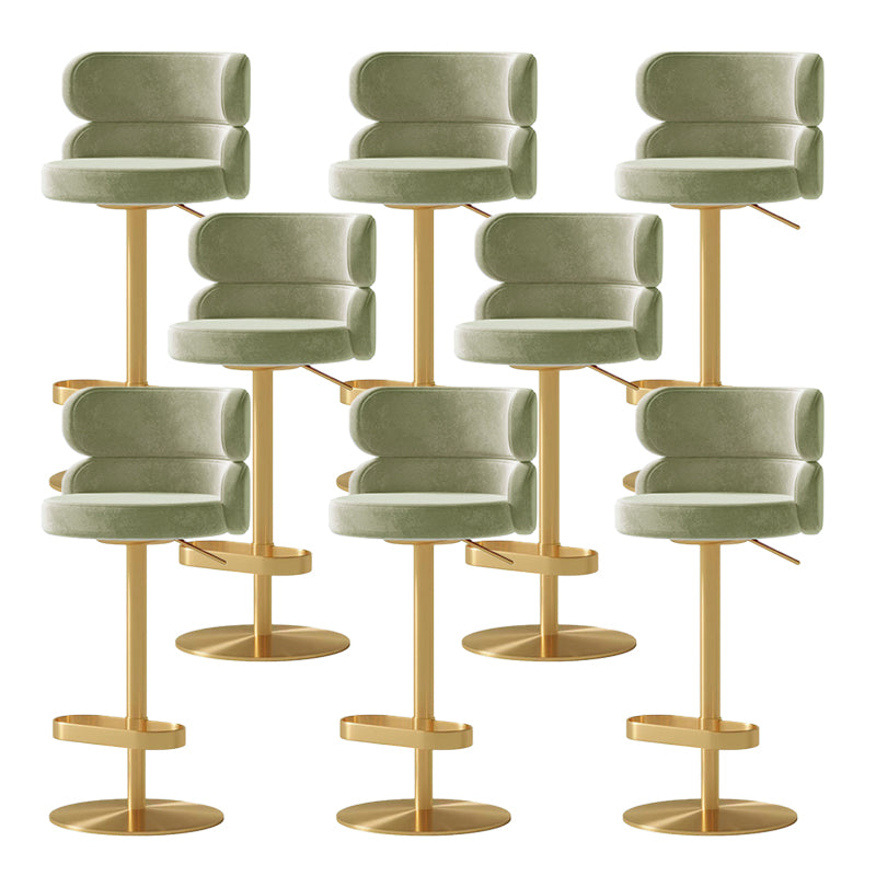 Glam Swivel Bar Stool Upholstered Adjustable Counter Stool for Bristol