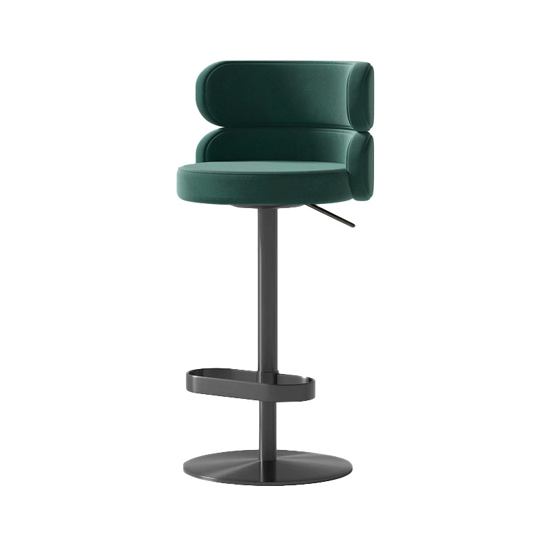 Glam Swivel Bar Stool Upholstered Adjustable Counter Stool for Bristol