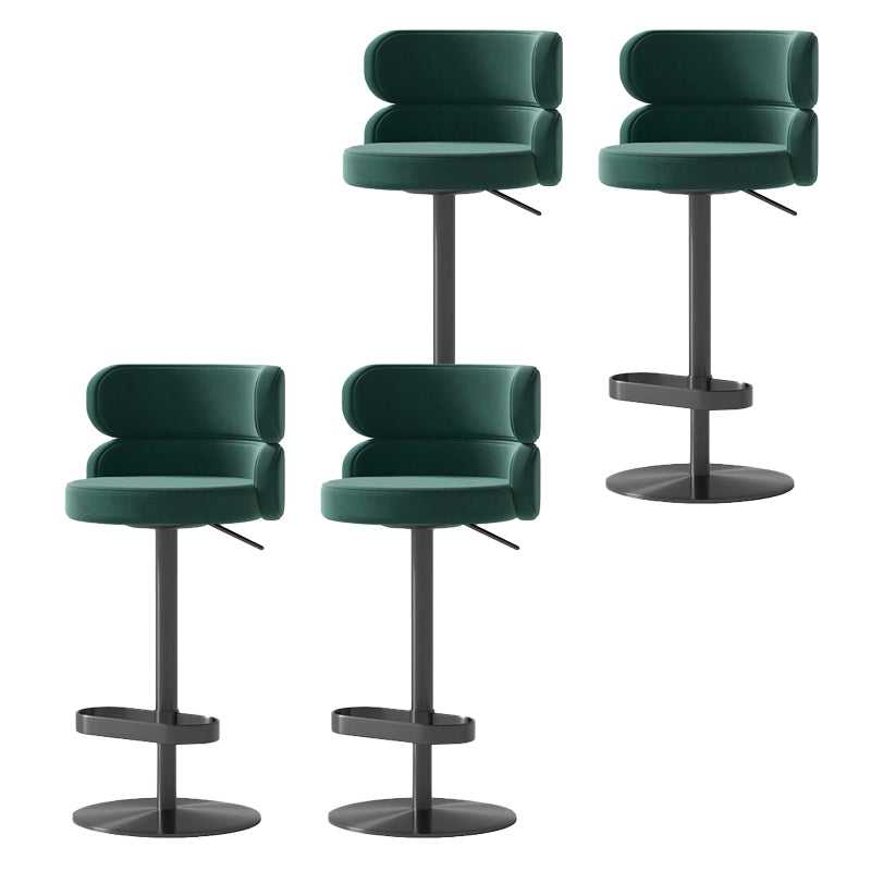 Glam Swivel Bar Stool Upholstered Adjustable Counter Stool for Bristol