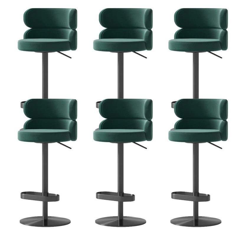 Glam Swivel Bar Stool Upholstered Adjustable Counter Stool for Bristol