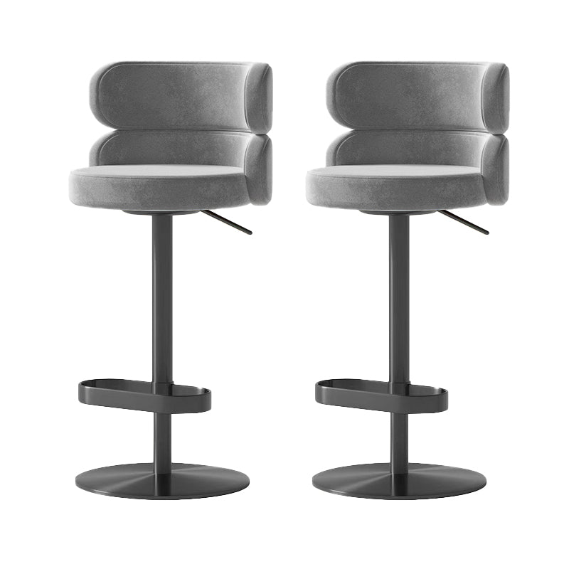 Glam Swivel Bar Stool Upholstered Adjustable Counter Stool for Bristol