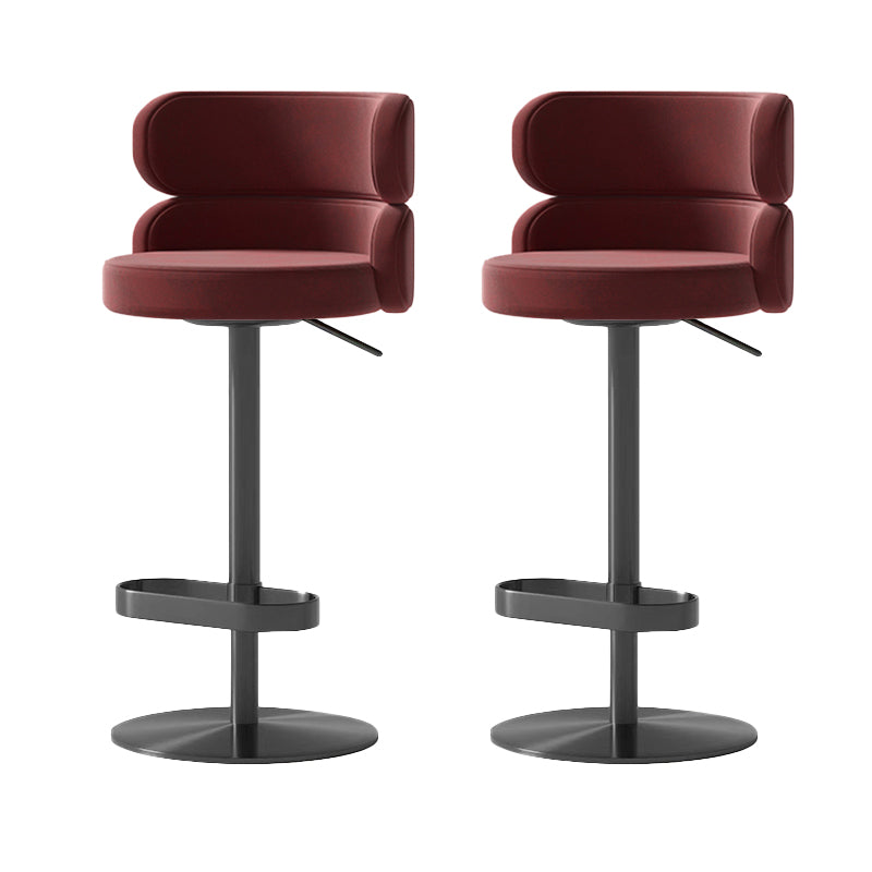 Glam Swivel Bar Stool Upholstered Adjustable Counter Stool for Bristol