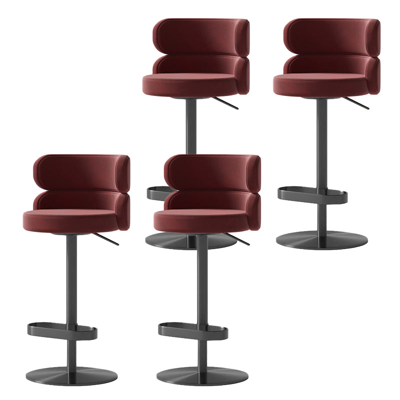 Glam Swivel Bar Stool Upholstered Adjustable Counter Stool for Bristol