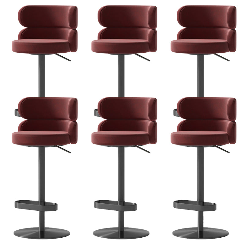 Glam Swivel Bar Stool Upholstered Adjustable Counter Stool for Bristol