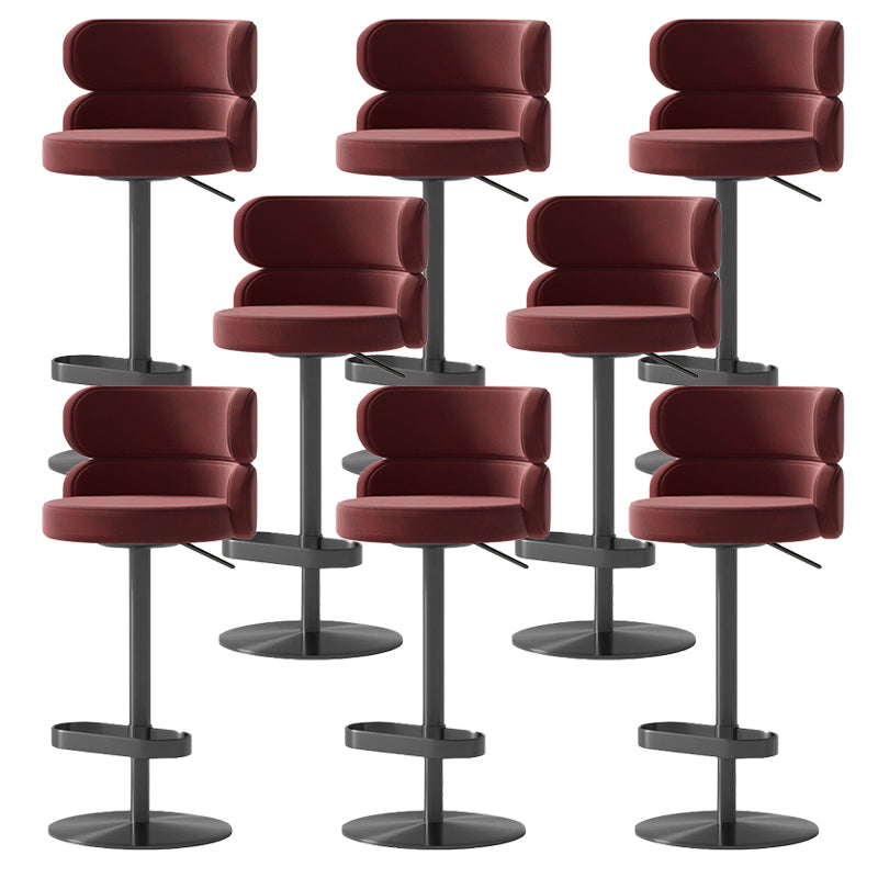 Glam Swivel Bar Stool Upholstered Adjustable Counter Stool for Bristol