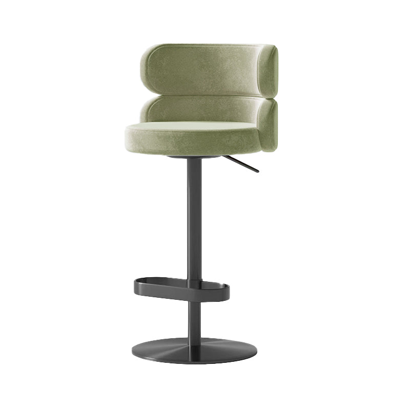 Glam Swivel Bar Stool Upholstered Adjustable Counter Stool for Bristol
