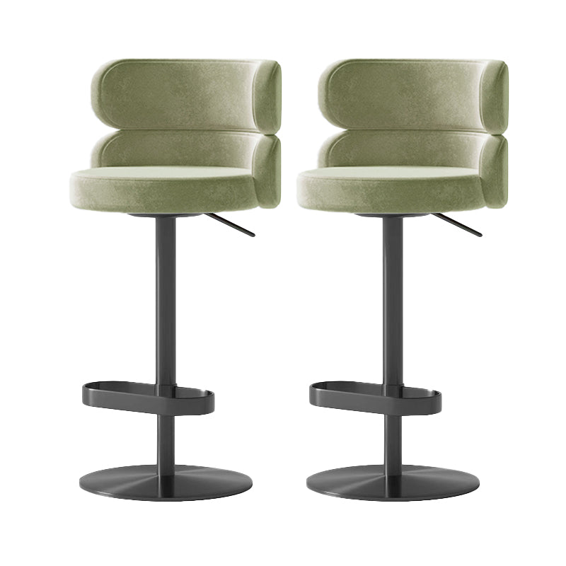 Glam Swivel Bar Stool Upholstered Adjustable Counter Stool for Bristol