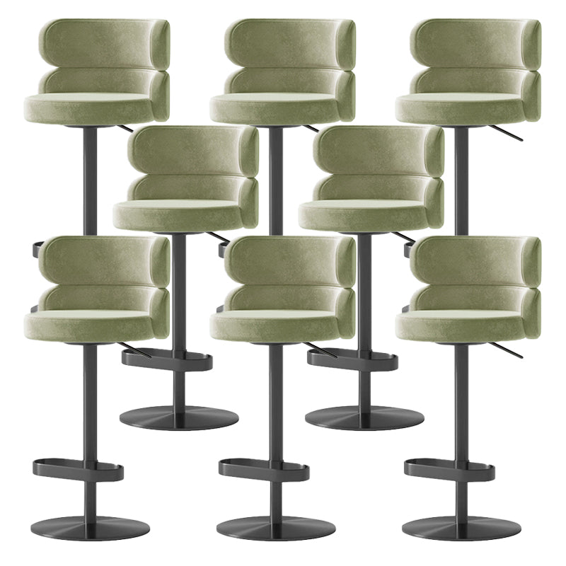 Glam Swivel Bar Stool Upholstered Adjustable Counter Stool for Bristol