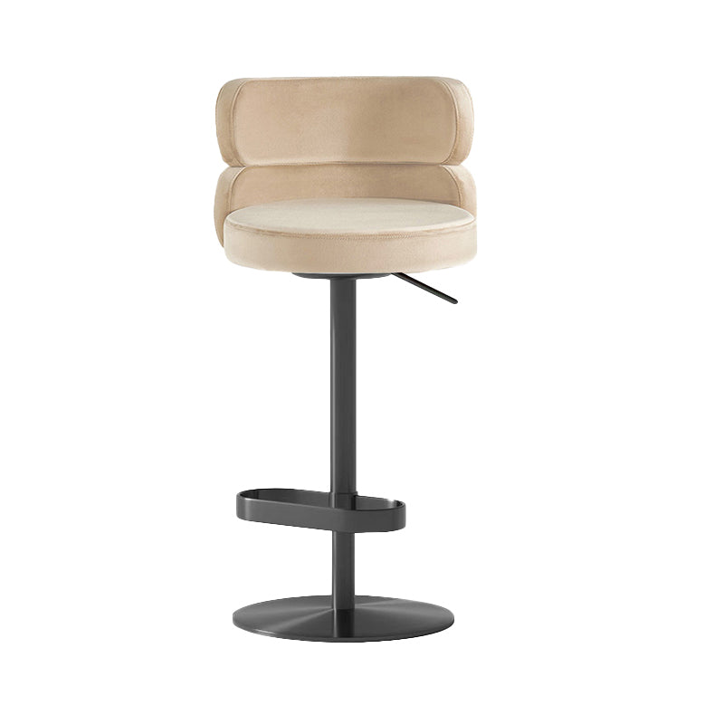 Glam Swivel Bar Stool Upholstered Adjustable Counter Stool for Bristol