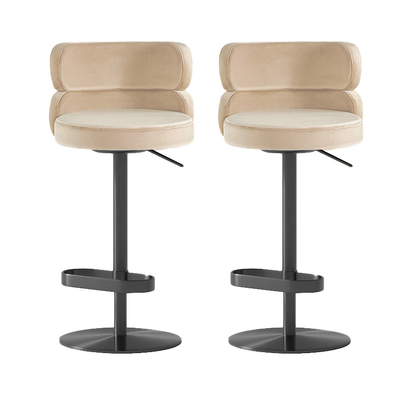 Glam Swivel Bar Stool Upholstered Adjustable Counter Stool for Bristol