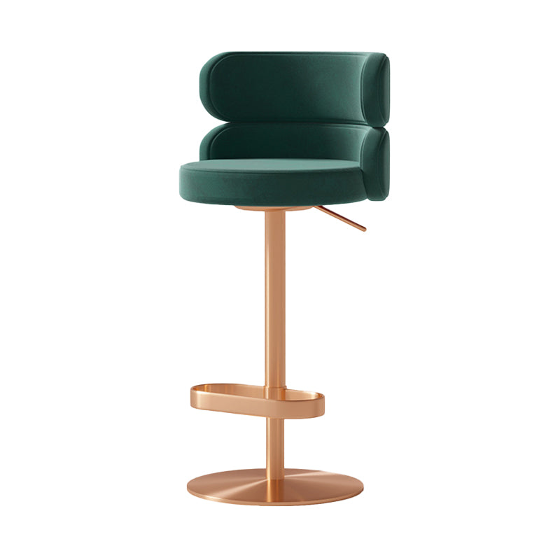 Glam Swivel Bar Stool Upholstered Adjustable Counter Stool for Bristol