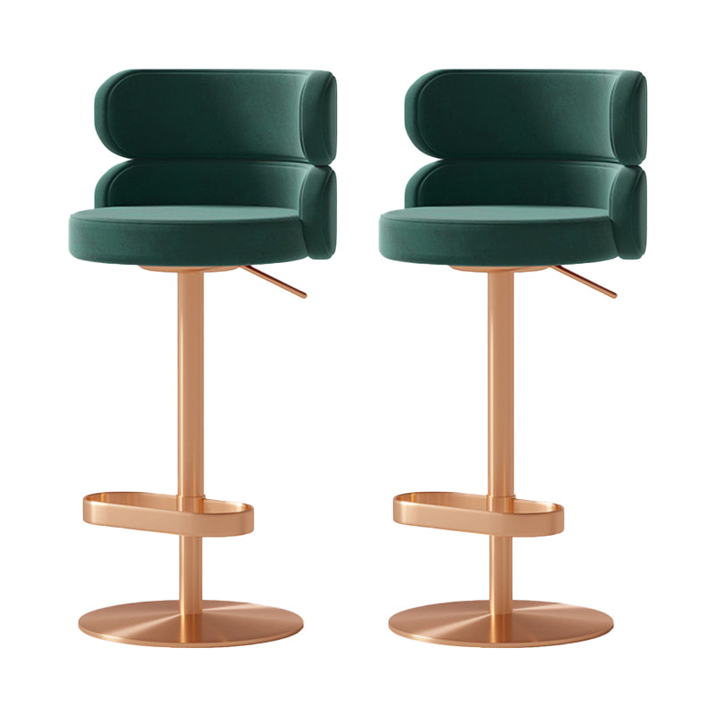 Glam Swivel Bar Stool Upholstered Adjustable Counter Stool for Bristol