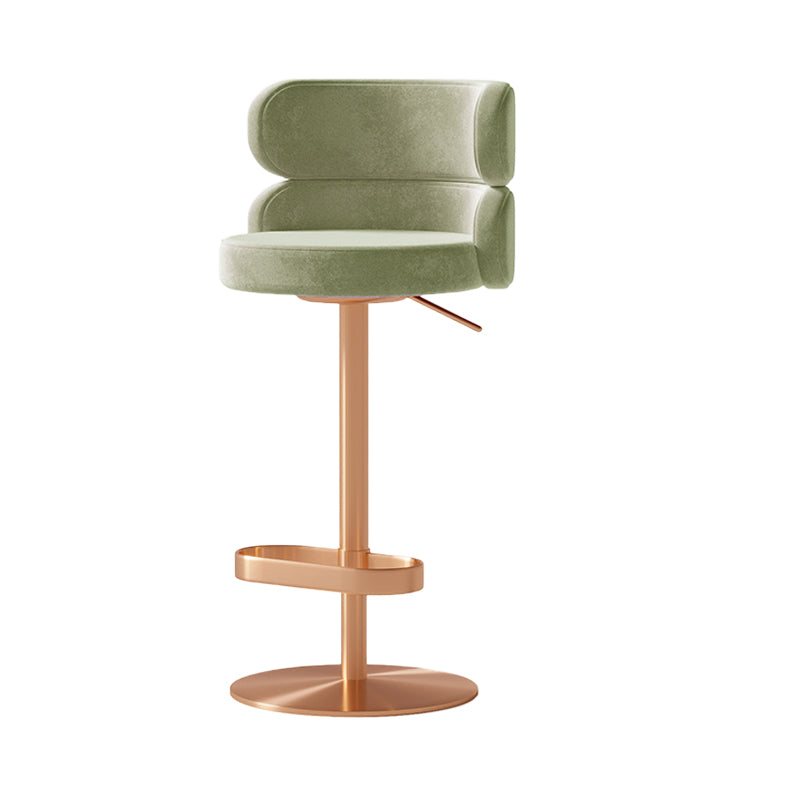 Glam Swivel Bar Stool Upholstered Adjustable Counter Stool for Bristol