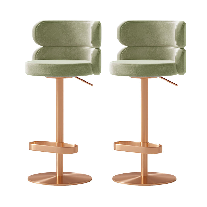 Glam Swivel Bar Stool Upholstered Adjustable Counter Stool for Bristol