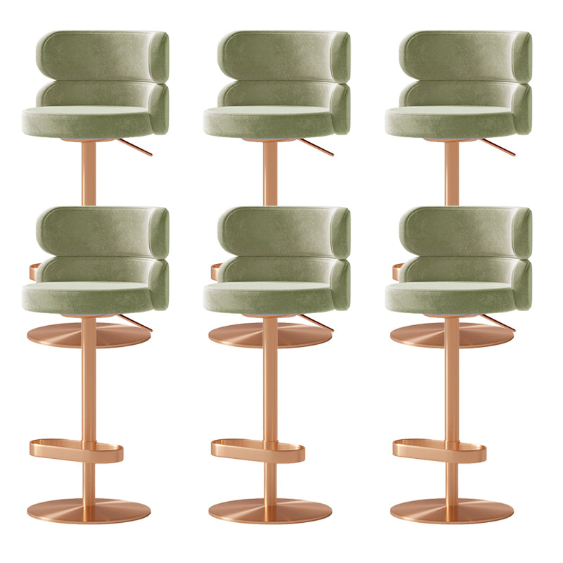 Glam Swivel Bar Stool Upholstered Adjustable Counter Stool for Bristol