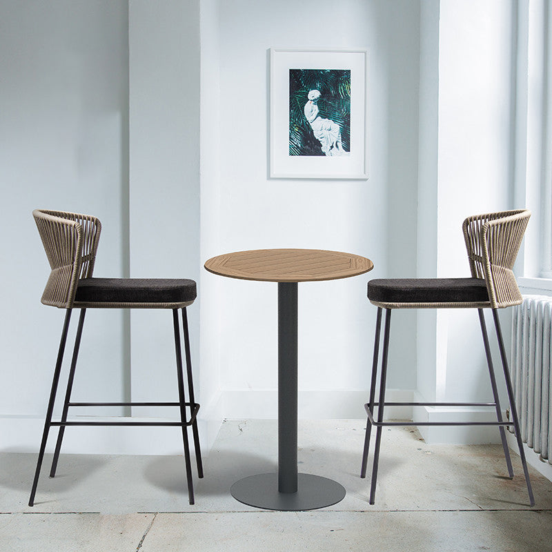 Industrial Bar Stool Upholstered Backrest Counter Stool for Dining Room