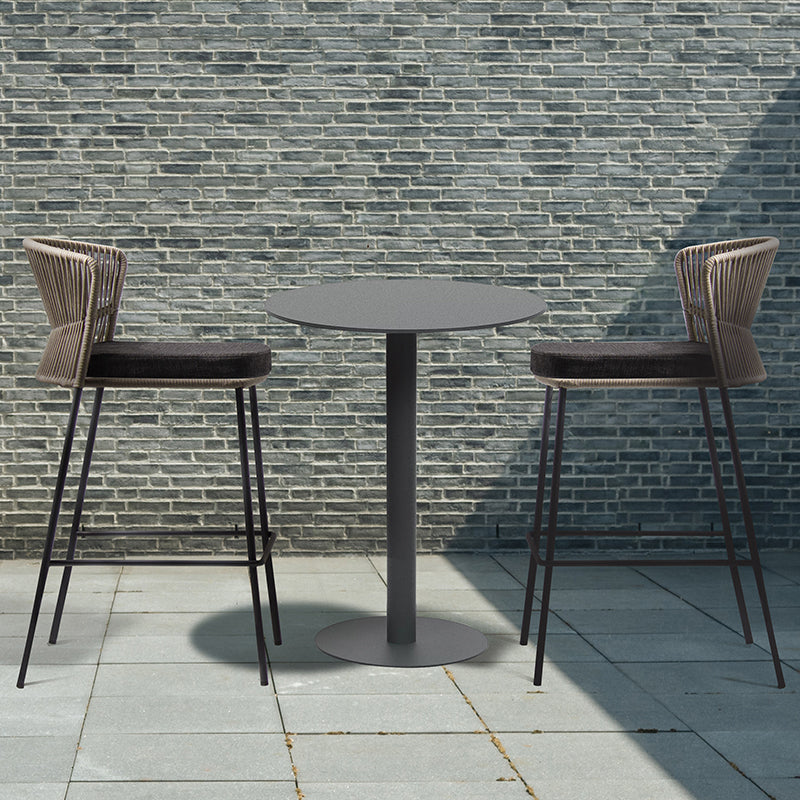 Industrial Bar Stool Upholstered Backrest Counter Stool for Dining Room