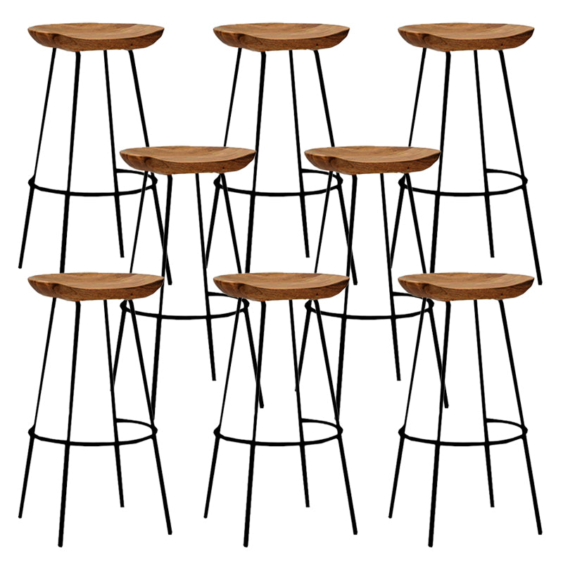 Solid Wood Modern Counter & Bar Stools Matte Finish Indoor Stools