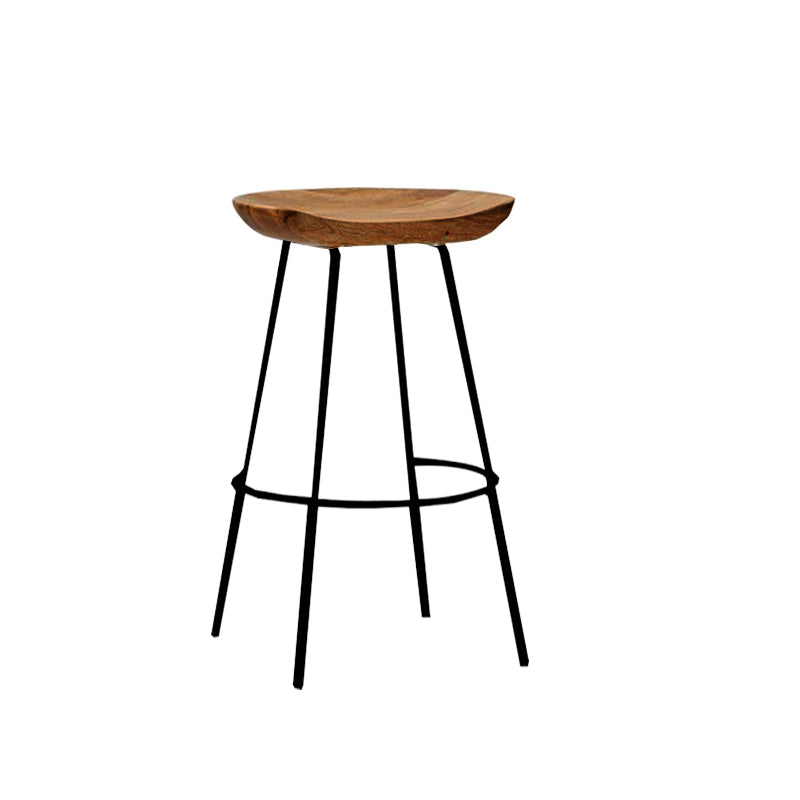 Solid Wood Modern Counter & Bar Stools Matte Finish Indoor Stools