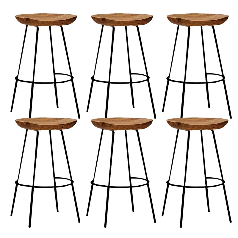 Solid Wood Modern Counter & Bar Stools Matte Finish Indoor Stools