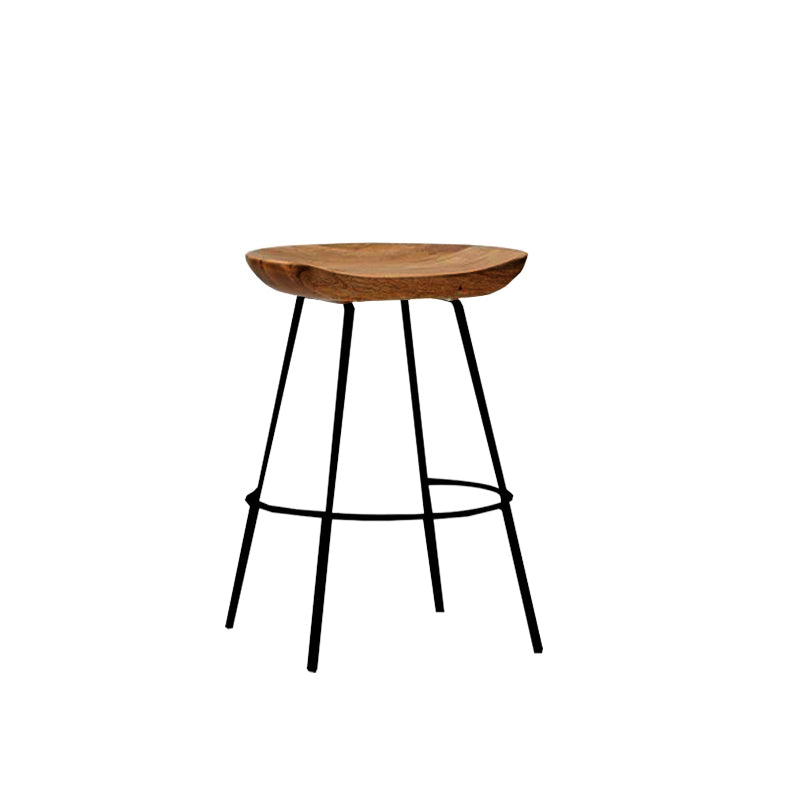 Solid Wood Modern Counter & Bar Stools Matte Finish Indoor Stools