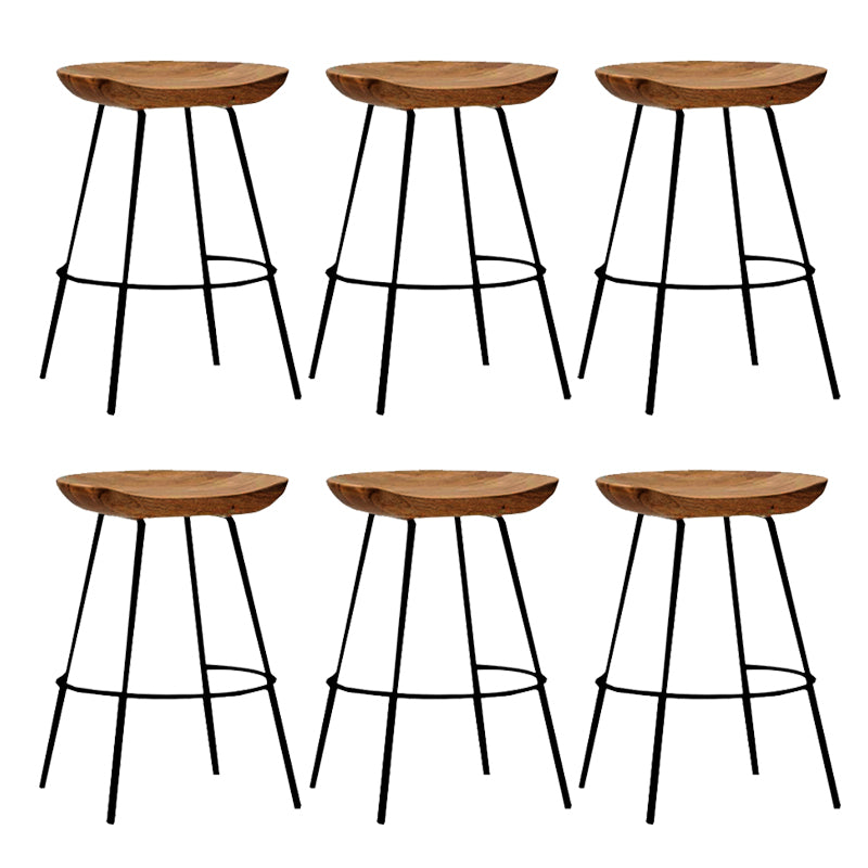 Solid Wood Modern Counter & Bar Stools Matte Finish Indoor Stools