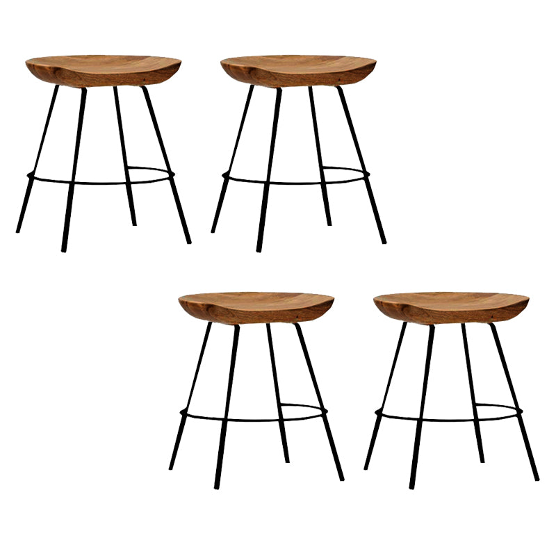 Solid Wood Modern Counter & Bar Stools Matte Finish Indoor Stools
