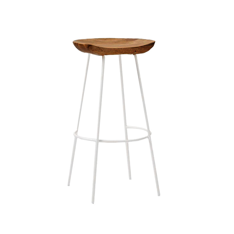 Solid Wood Modern Counter & Bar Stools Matte Finish Indoor Stools